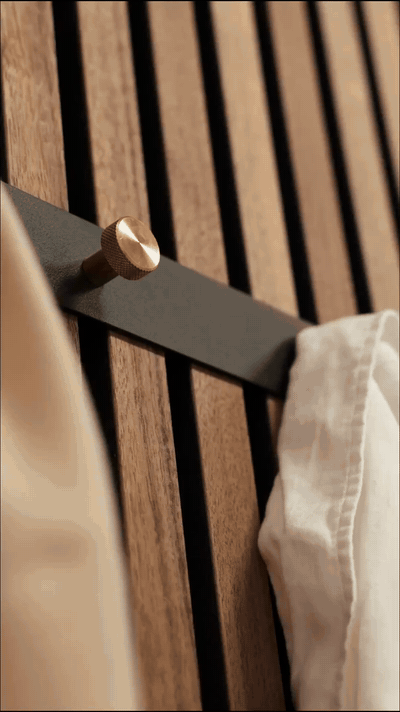 Norr Coat Hook Rack 5連フック | ブラック/ブラス