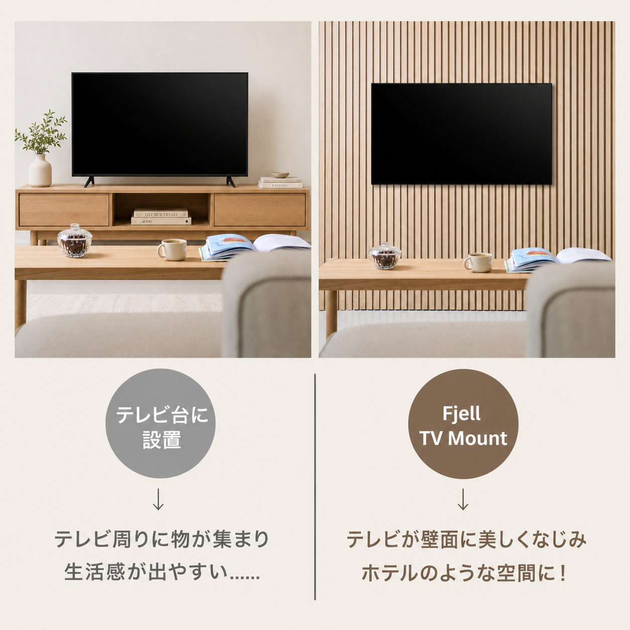 Fjell TVマウント(スモール)(35kgまで)